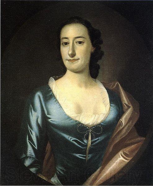 Jeremiah Theus Portrait of Elizabeth Prioleau Roupell Norge oil painting art